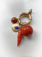 VICTORIAN MINI CORAL & COILED GOLD SNAKE PENDANT