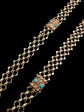 GEORGIAN CHAIN WITH INTEGRAL BRACELET & DOUBLE TURQUOISE CLASP