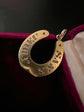 VICTORIAN DIAMOND & RUBY 15CT GOLD HORSESHOE PENDANT ‘SANS ADIEU’