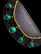 ARCHEOLOGICAL REVIVAL 18CT GOLD & MALACHITE SPHERE BRACELET