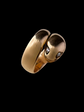 VICTORIAN 18CT GOLD & DIAMOND COILED SNAKE RING