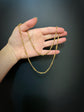 19TH CENTURY 18CT GOLD TWIST LINK ALBERT CHAIN