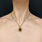 VICTORIAN 15CT GOLD SNAKE WITH GARNET PENDANT