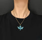 19TH CENTURY PAVÉ TURQUOISE SAINT ESPRIT DOVE PENDANT