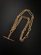 VICTORIAN CHUNKY 18CT GOLD PAPERCLIP ALBERT CHAIN