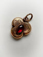 VICTORIAN 9CT GOLD & GARNET TREFOIL CLOVER PENDANT