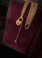 VICTORIAN 18CT GOLD WORKING PADLOCK & KEY PENDANT