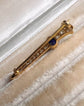 19TH CENTURY DIAMOND & SAPPHIRE HORSESHOE NAIL BROOCH