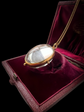 LARGE VICTORIAN OVAL 18CT GOLD & ROCK CRYSTAL LOCKET