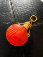 GEORGIAN SHELL SCALLOPED CARNELIAN SCENT BOTTLE