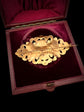 19TH CENTURY FRENCH 18CT GOLD & ENAMEL EARRINGS & BROOCH DEMI PARURE