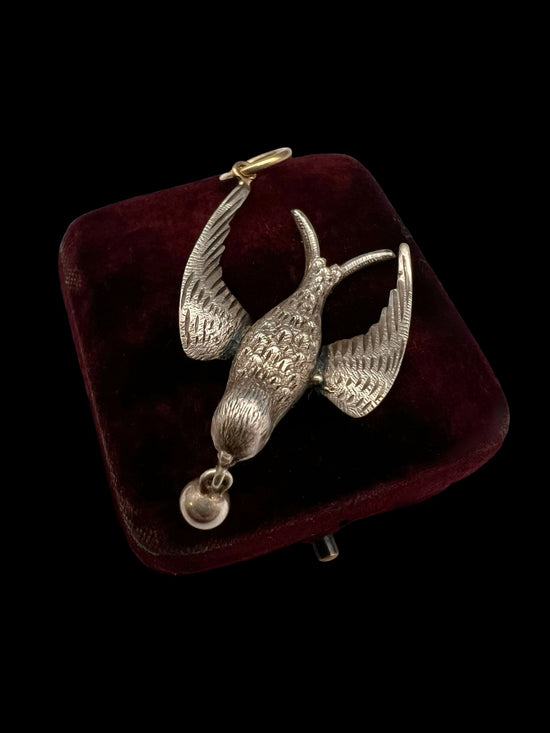 VICTORIAN SILVER SWALLOW PENDANT