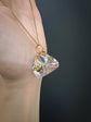 LARGE 18CT GOLD & ROCK CRYSTAL SPINNER PENDANT