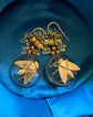 VICTORIAN GOLD FLY & ROCK CRYSTAL EARRINGS