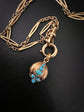 ETRUSCAN REVIVAL 15CT GOLD & TURQUOISE PENDANT