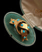 VICTORIAN 18CT GOLD & TURQUOISE KNOT BROOCH