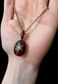 VICTORIAN CHUNKY GARNET & DIAMOND PENDANT