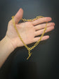 VICTORIAN CHUNKY 18CT GOLD PAPERCLIP ALBERT CHAIN