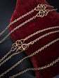 VICTORIAN 15CT GOLD KNOT LINK GUARD CHAIN