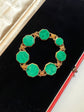 19TH CENTURY MALACHITE & 18CT GOLD BRACELET