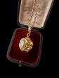 VICTORIAN 15CT GOLD & GARNET SPHERE PENDANT