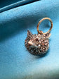 ANTIQUE DIAMOND FOX HEAD PENDANT