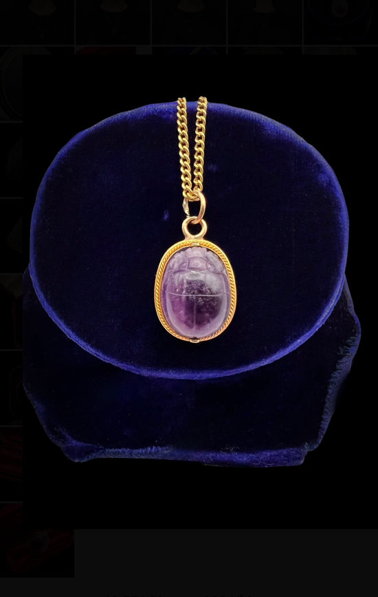 VICTORIAN AMETHYST SCARAB PENDANT