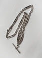 VICTORIAN SILVER PAPERCLIP/ TROMBONE ALBERT CHAIN