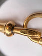 ANTIQUE 18CT GOLD PAPERCLIP & LOVERS KNOT LINK ALBERT CHAIN