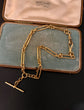 VICTORIAN CHUNKY 18CT GOLD PAPERCLIP ALBERT CHAIN