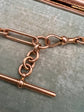 ANTIQUE CHUNKY 15CT TROMBONE / PAPERCLIP ALBERT CHAIN