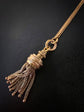 VICTORIAN TWO TONE GOLD SLIDER & TASSELS SNAKE LINK CHAIN