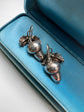 VICTORIAN SILVER ACORN EARRINGS look