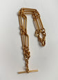 VICTORIAN CHUNKY 18CT GOLD PAPERCLIP ALBERT CHAIN