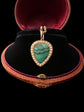 GEORGIAN MALACHITE & PEARL HEART PENDANT