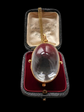 LARGE VICTORIAN OVAL 18CT GOLD & ROCK CRYSTAL LOCKET