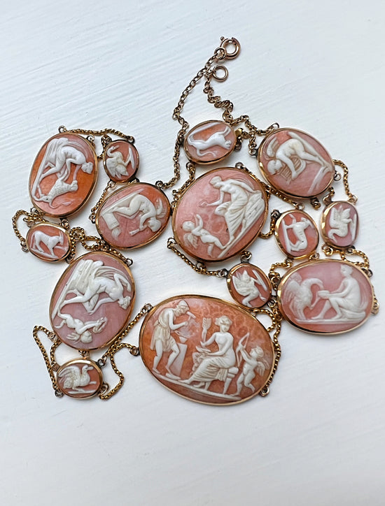 GEORGIAN SHELL CAMEO NECKLACE