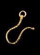 19TH CENTURY FRENCH 18CT GOLD CHASED SHEPHERDS HOOK