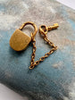 VICTORIAN 18CT GOLD WORKING PADLOCK & KEY PENDANT