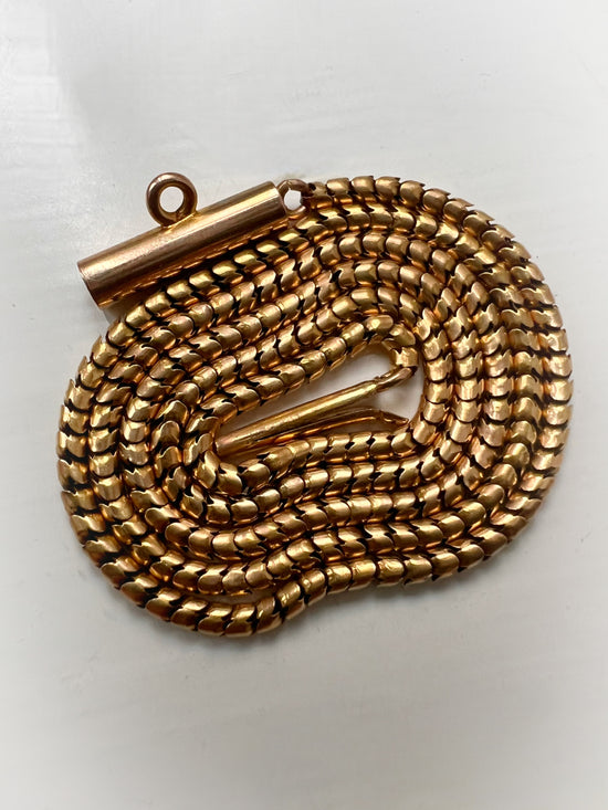 VICTORIAN 15CT GOLD SNAKE CHAIN