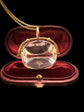 LARGE 18CT GOLD & ROCK CRYSTAL SPINNER PENDANT