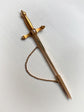 VICTORIAN 15CT GOLD & PEARL SWORD BROOCH