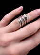 VICTORIAN SILVER COILED SNAKE RING