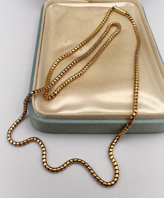 VICTORIAN 15CT GOLD BRAZILIAN / SNAKE LINK CHAIN