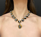 VICTORIAN BANDED AGATE & SNAKE GILT NECKLACE