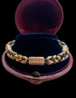 GEORGIAN 15CT GOLD BRACELET WITH A GEM SET HAND & SNAKE CLASP