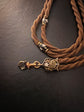 VICTORIAN HAIR NECKLACE WITH HIGH CARAT GOLD / ENAMAL FITTINGS & DOG CLIP