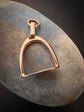 ANTIQUE 9CT GOLD STIRRUP PENDANT