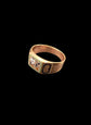 FRENCH 19TH CENTURY ENAMEL PENSEÉ RING