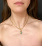 ETRUSCAN REVIVAL 15CT GOLD & TURQUOISE PENDANT